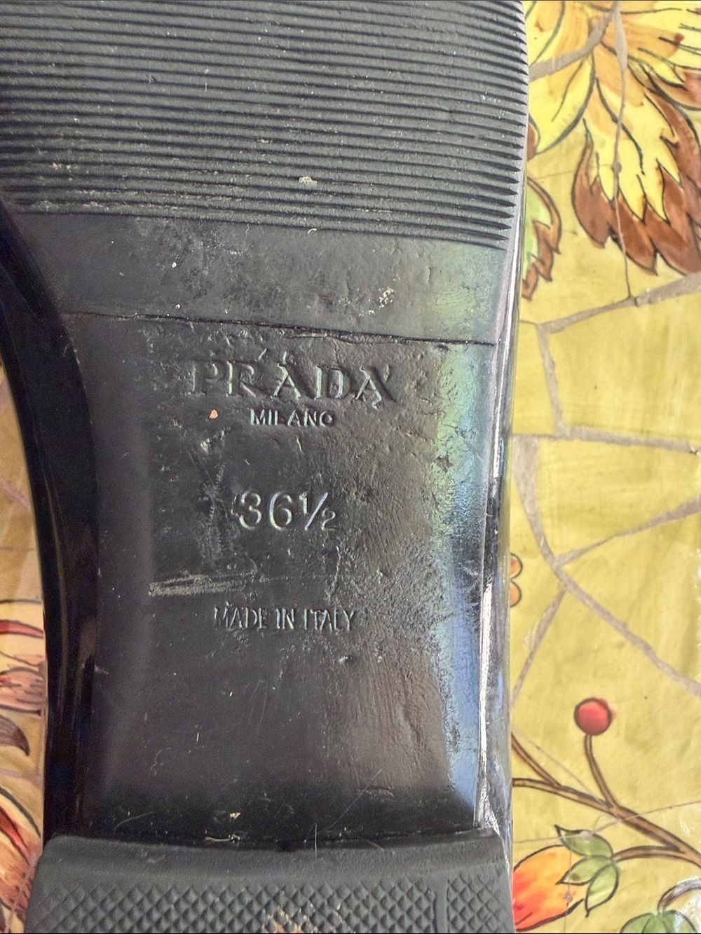 Prada Black Patent Pointed-Toe Bow Ballet Flats - Picture 4 of 5